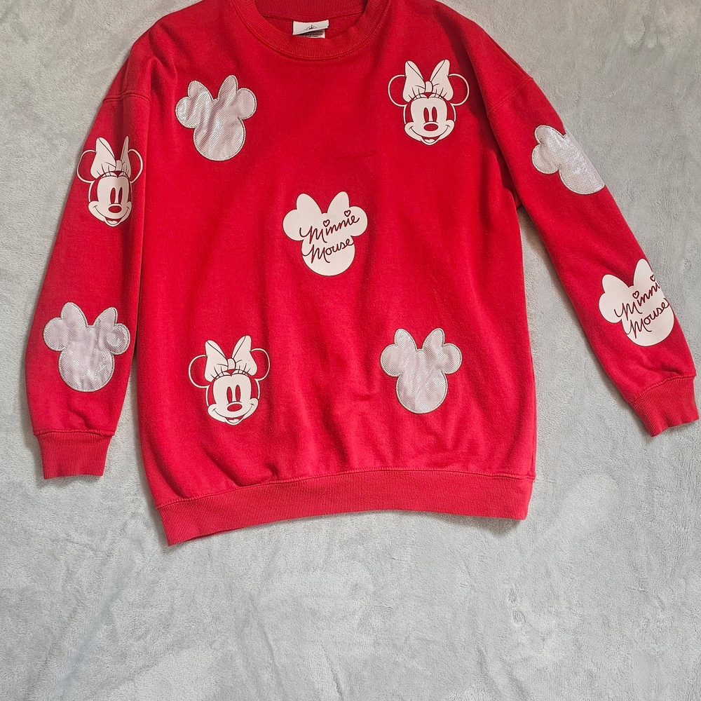 Disney Red Sweatshirt with Minnie Mouse